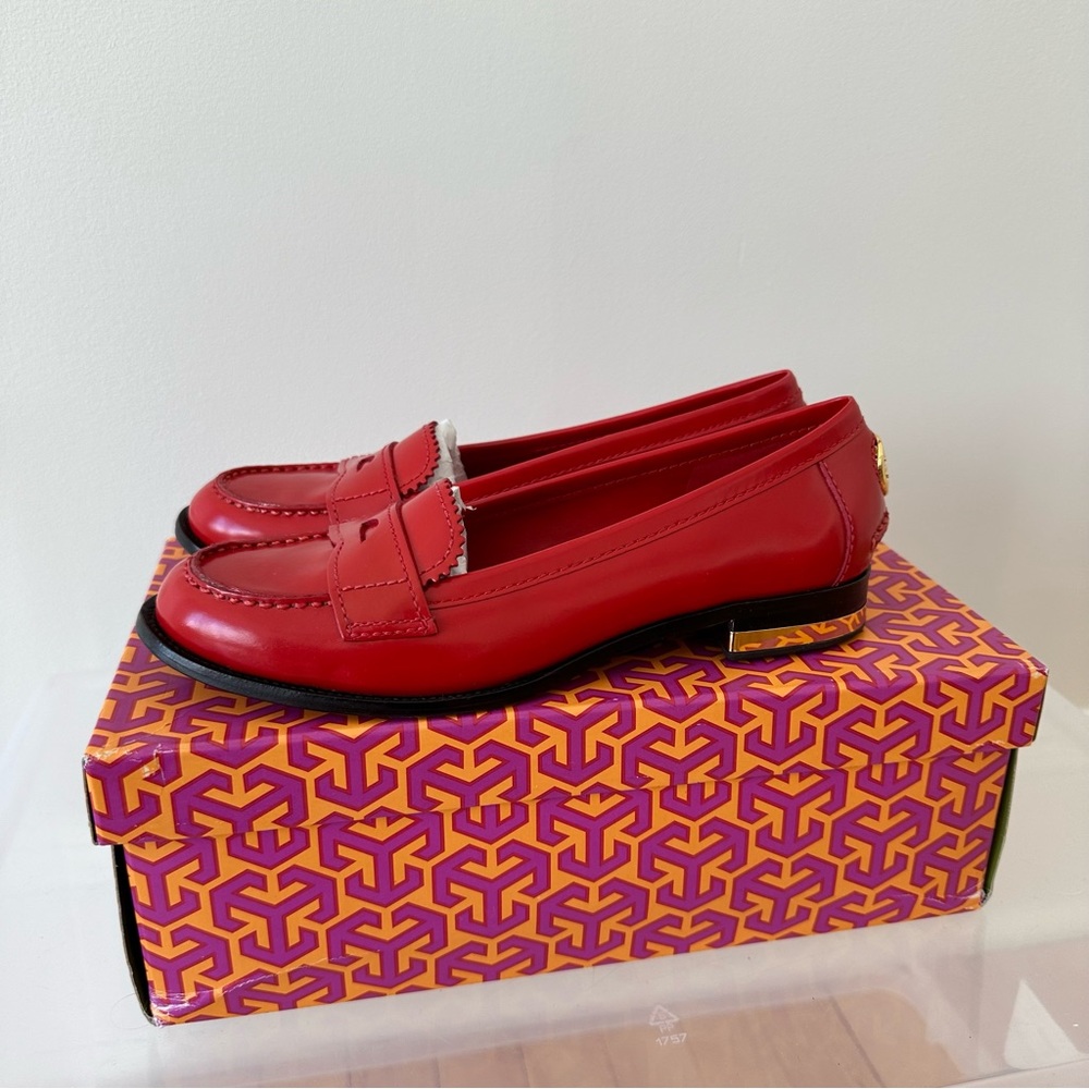 New! Tory Burch Red Loafers - Picture 12 of 17